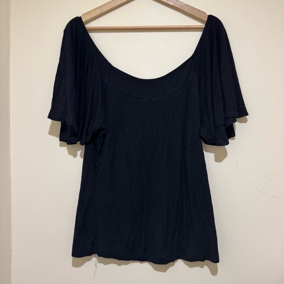 Women’s Newport News 90s Goth Witchy Black Short Sleeve Flowy Sleeves Size XL - Picture 11 of 15